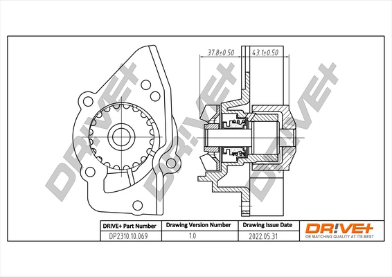 Water Pump, engine cooling DP2310.10.069