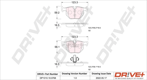 Brake Pad Set, disc brake DP1010.10.0768