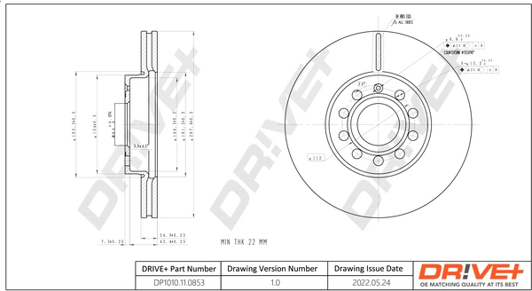 Brake Disc DP1010.11.0853