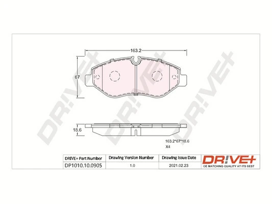 Brake Pad Set, disc brake DP1010.10.0905