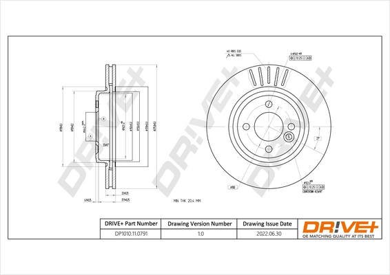 Brake Disc DP1010.11.0791