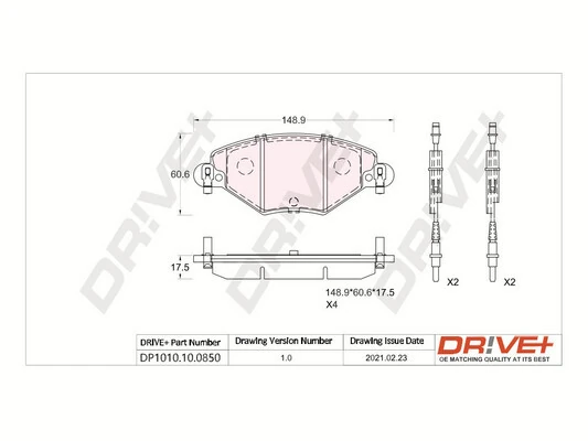 Brake Pad Set, disc brake DP1010.10.0850