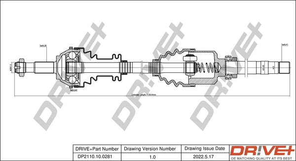 Drive Shaft DP2110.10.0281