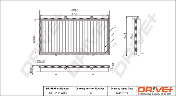 Filter, cabin air DP1110.12.0025