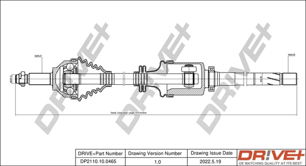 Drive Shaft DP2110.10.0465