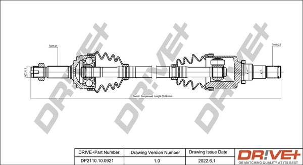 Drive Shaft DP2110.10.0921