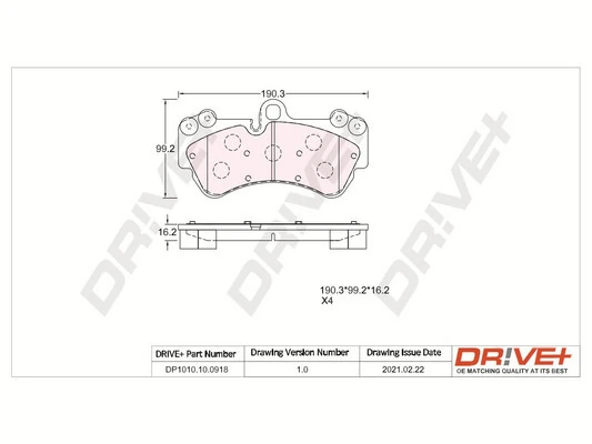 Brake Pad Set, disc brake DP1010.10.0918