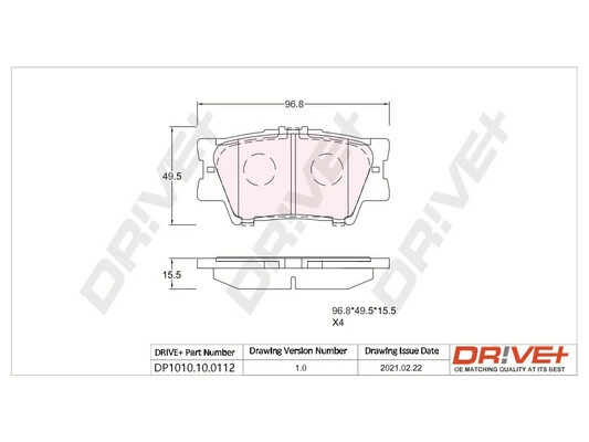 Brake Pad Set, disc brake DP1010.10.0112