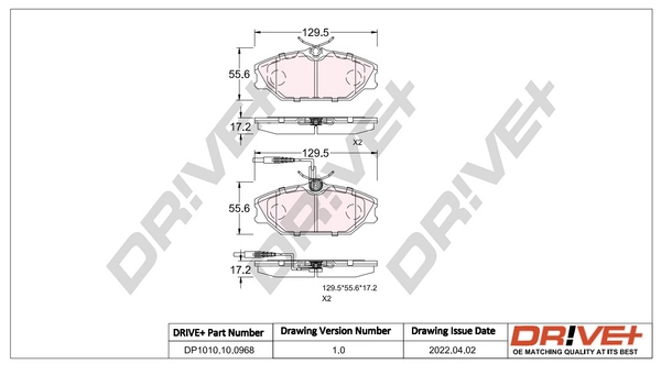 Brake Pad Set, disc brake DP1010.10.0968