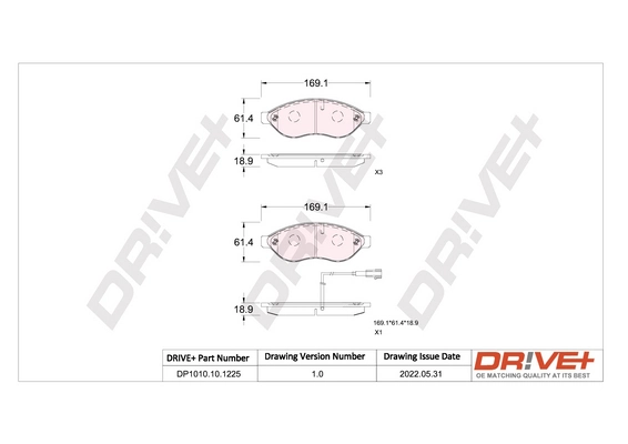 Brake Pad Set, disc brake DP1010.10.1225
