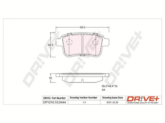 Brake Pad Set, disc brake DP1010.10.0444