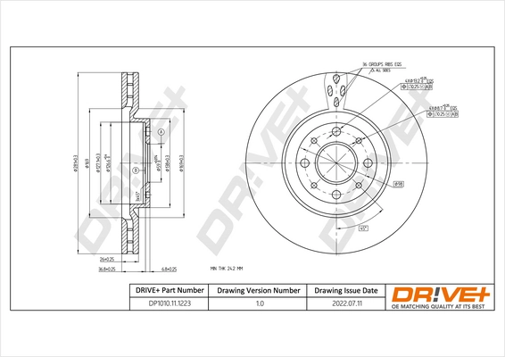 Brake Disc DP1010.11.1223