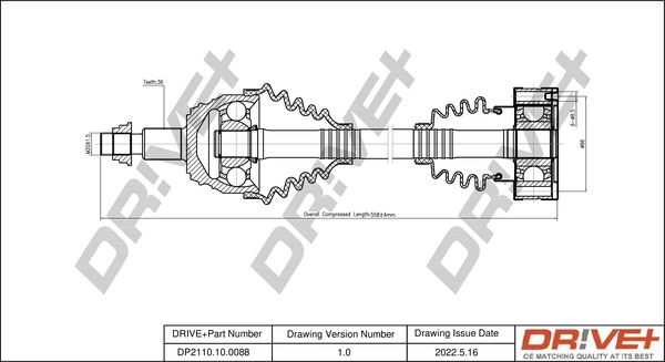 Drive Shaft DP2110.10.0088