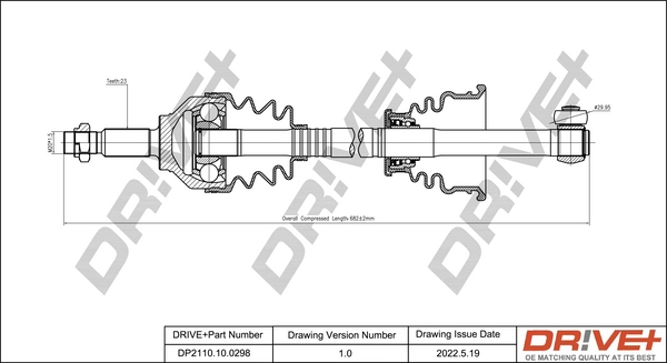 Drive Shaft DP2110.10.0298