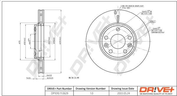 Brake Disc DP1010.11.0629