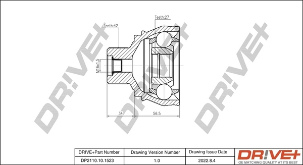 Joint Kit, drive shaft DP2110.10.1523