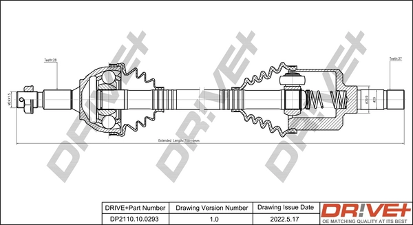 Drive Shaft DP2110.10.0293