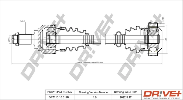 Drive Shaft DP2110.10.0128
