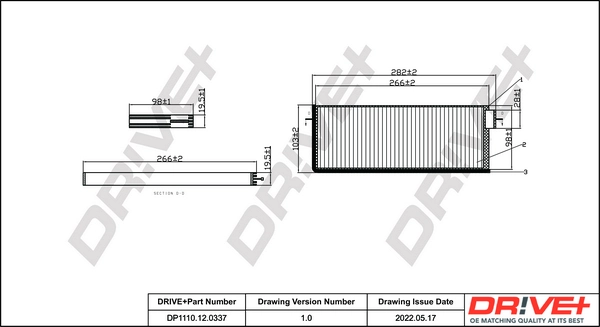 Filter, cabin air DP1110.12.0337