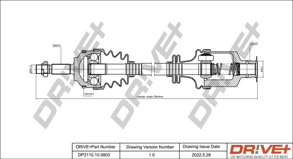 Drive Shaft DP2110.10.0803