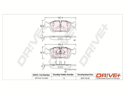 Brake Pad Set, disc brake DP1010.10.0960