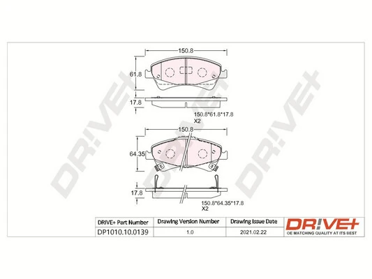 Brake Pad Set, disc brake DP1010.10.0139