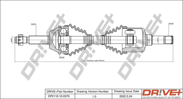 Drive Shaft DP2110.10.0370