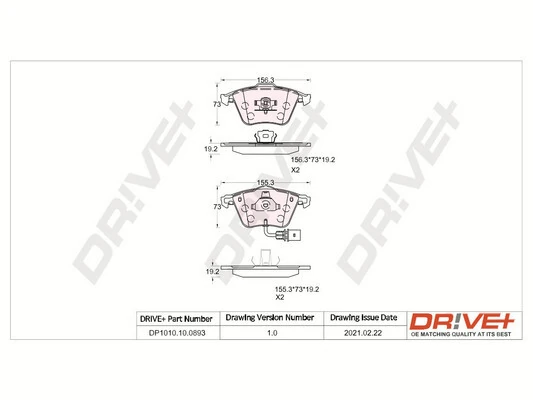 Brake Pad Set, disc brake DP1010.10.0893