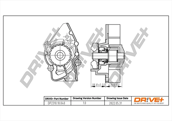 Water Pump, engine cooling DP2310.10.040
