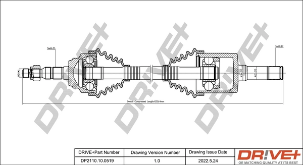 Drive Shaft DP2110.10.0519