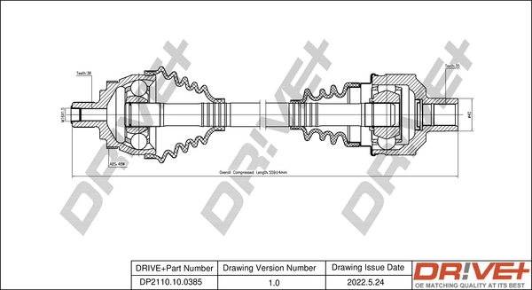 Drive Shaft DP2110.10.0385