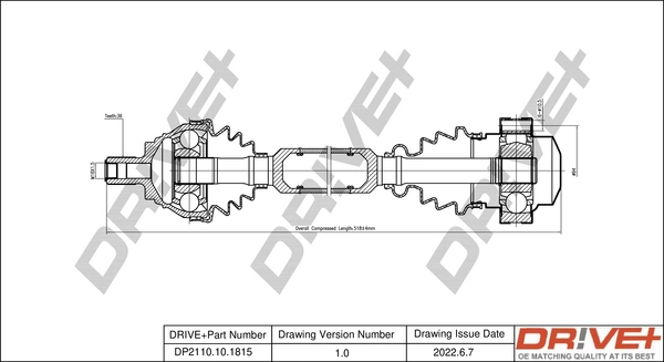 Drive Shaft DP2110.10.1815