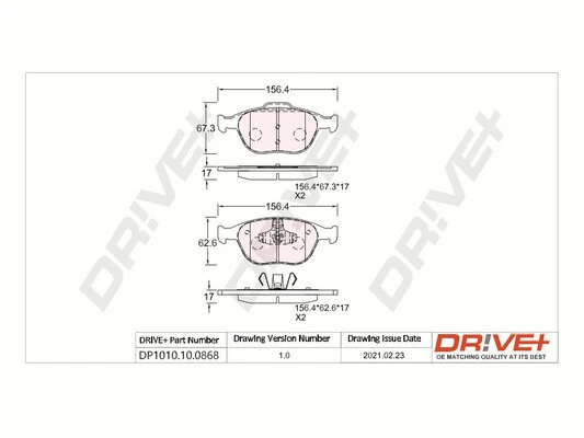 Brake Pad Set, disc brake DP1010.10.0868