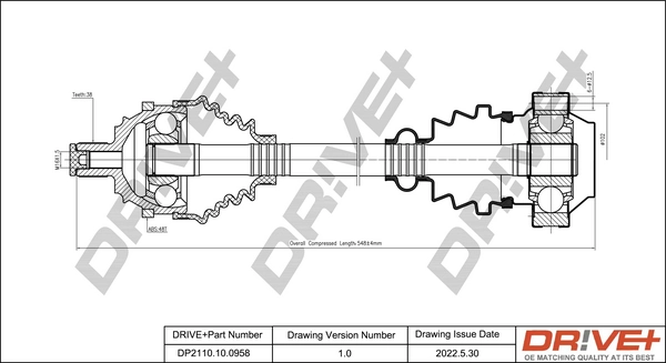 Drive Shaft DP2110.10.0958