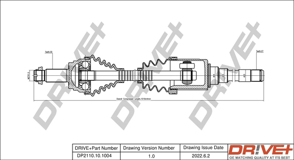 Drive Shaft DP2110.10.1004