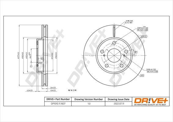Brake Disc DP1010.11.1607