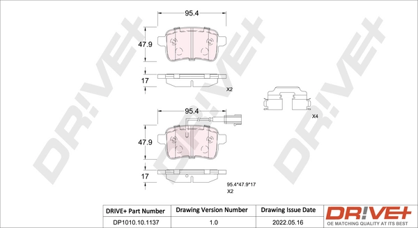 Brake Pad Set, disc brake DP1010.10.1137