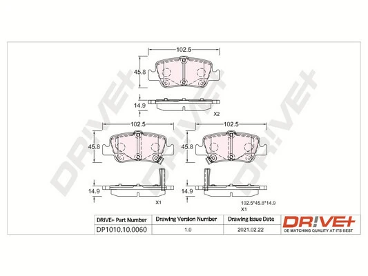 Brake Pad Set, disc brake DP1010.10.0060
