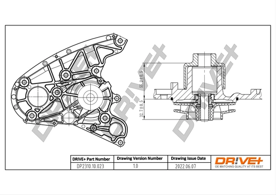 Water Pump, engine cooling DP2310.10.023