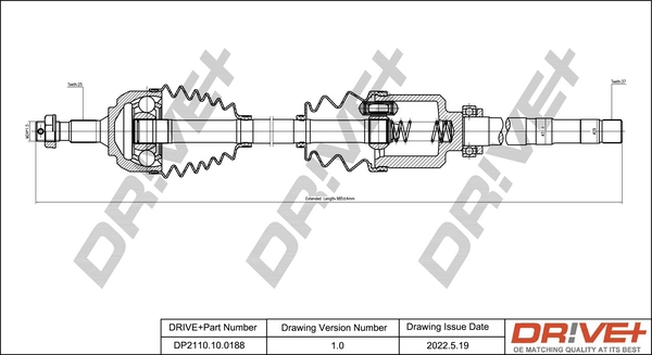 Drive Shaft DP2110.10.0188