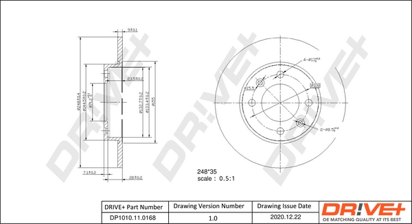 Brake Disc DP1010.11.0168