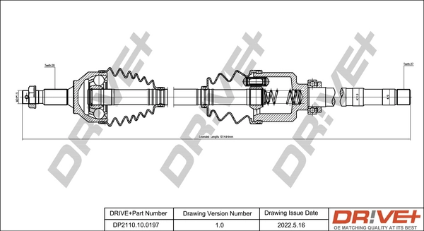 Drive Shaft DP2110.10.0197