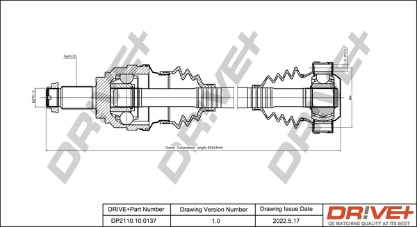 Drive Shaft DP2110.10.0137