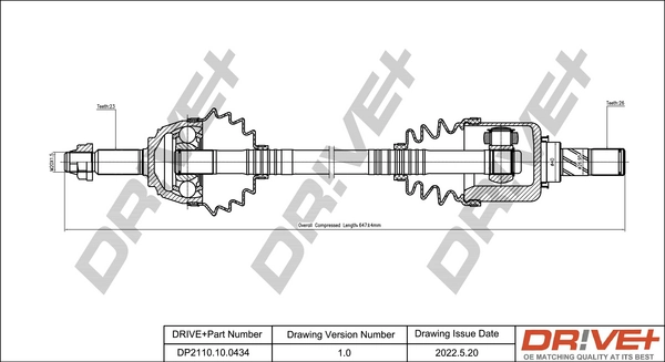 Drive Shaft DP2110.10.0434