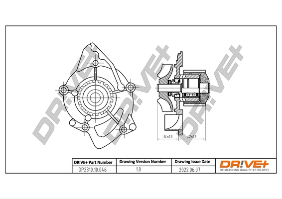Water Pump, engine cooling DP2310.10.046