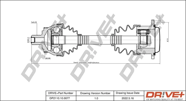 Drive Shaft DP2110.10.0077