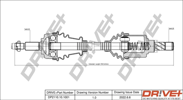 Drive Shaft DP2110.10.1001