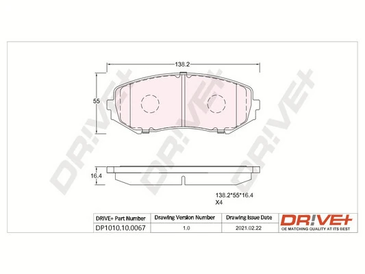 Brake Pad Set, disc brake DP1010.10.0067