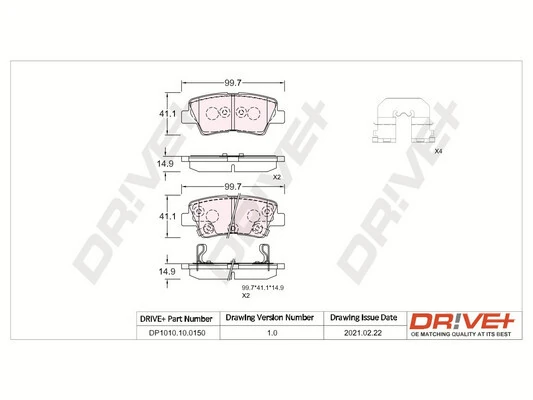 Brake Pad Set, disc brake DP1010.10.0150