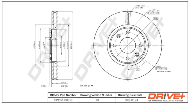 Brake Disc DP1010.11.0850